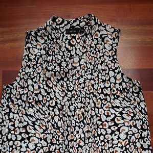 Women's Black /White/Brown Sleeveless top M